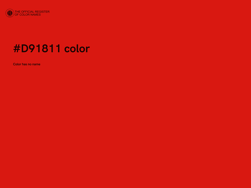 #D91811 color image