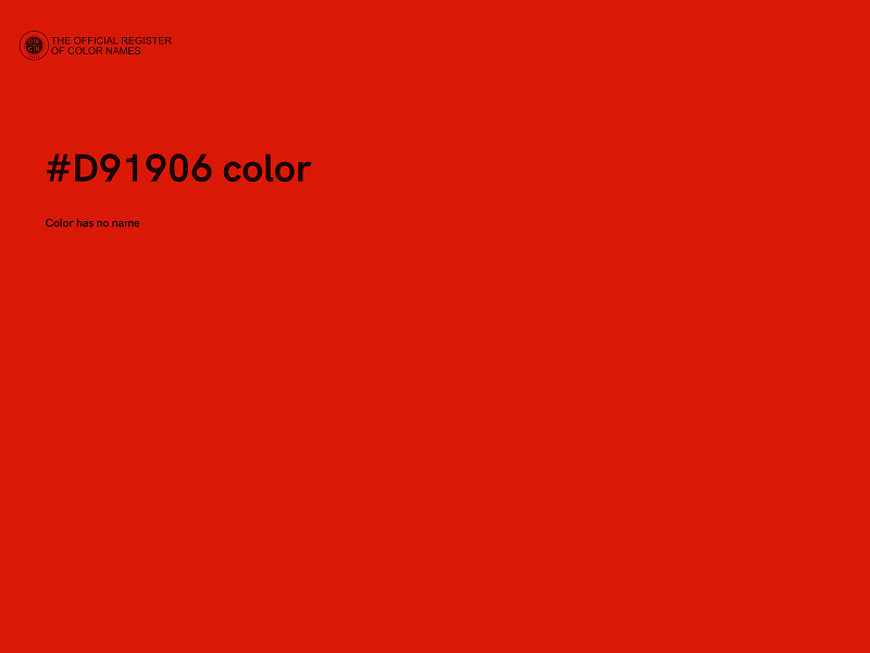 #D91906 color image