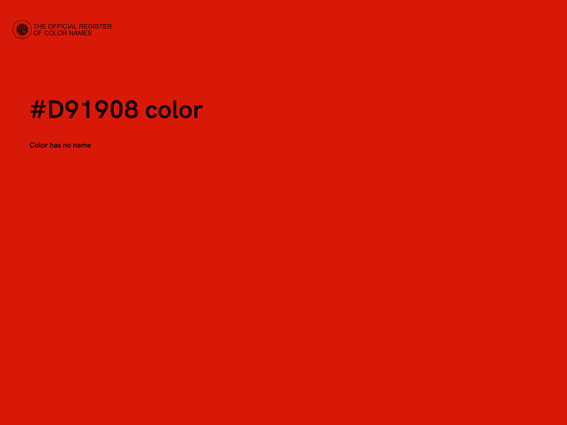 #D91908 color image