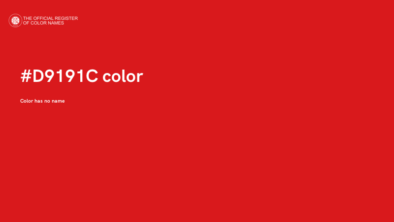 #D9191C color image