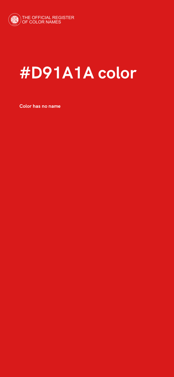 #D91A1A color image