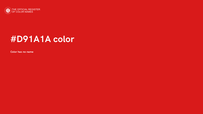 #D91A1A color image
