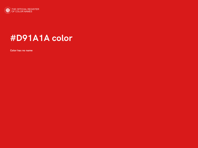 #D91A1A color image
