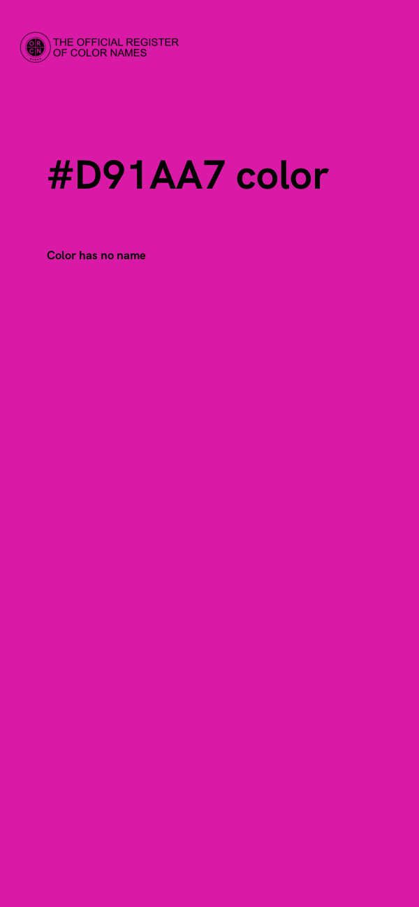 #D91AA7 color image