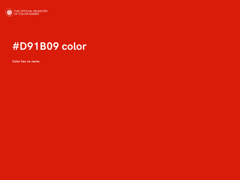 #D91B09 color image