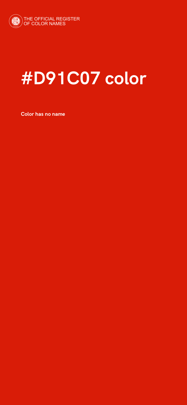 #D91C07 color image