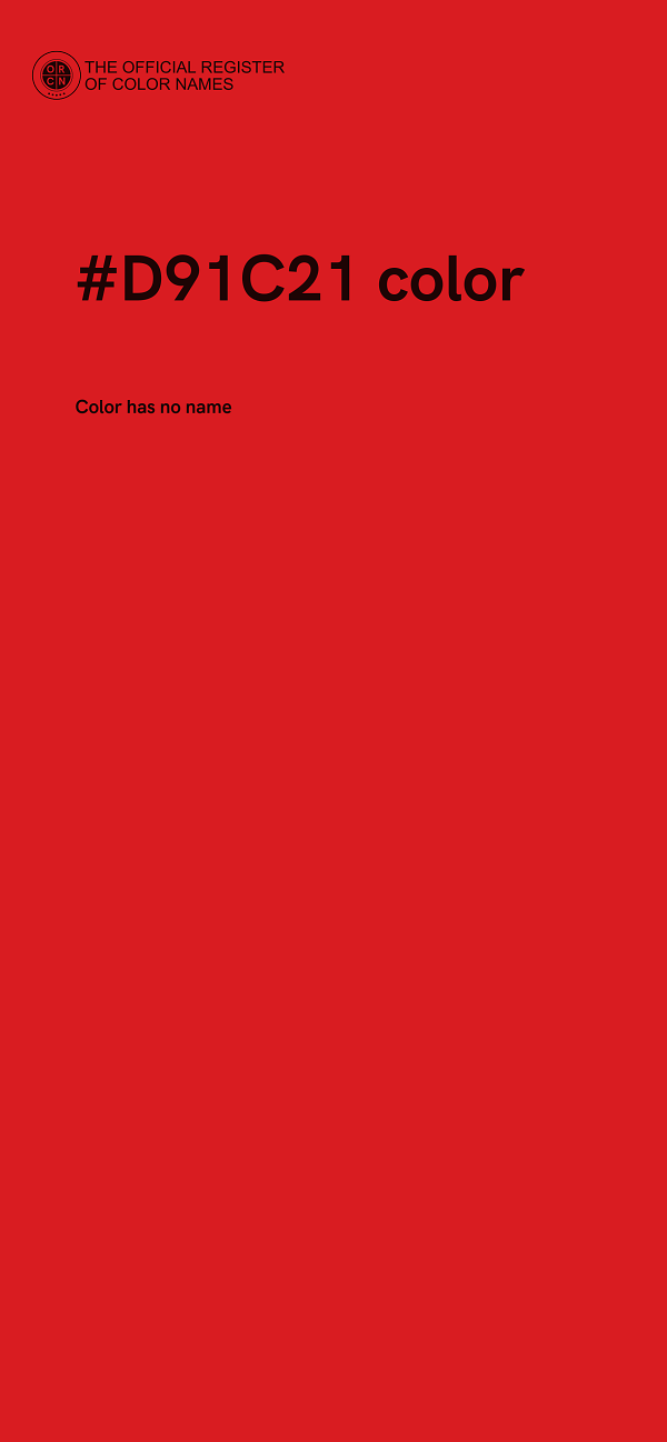 #D91C21 color image