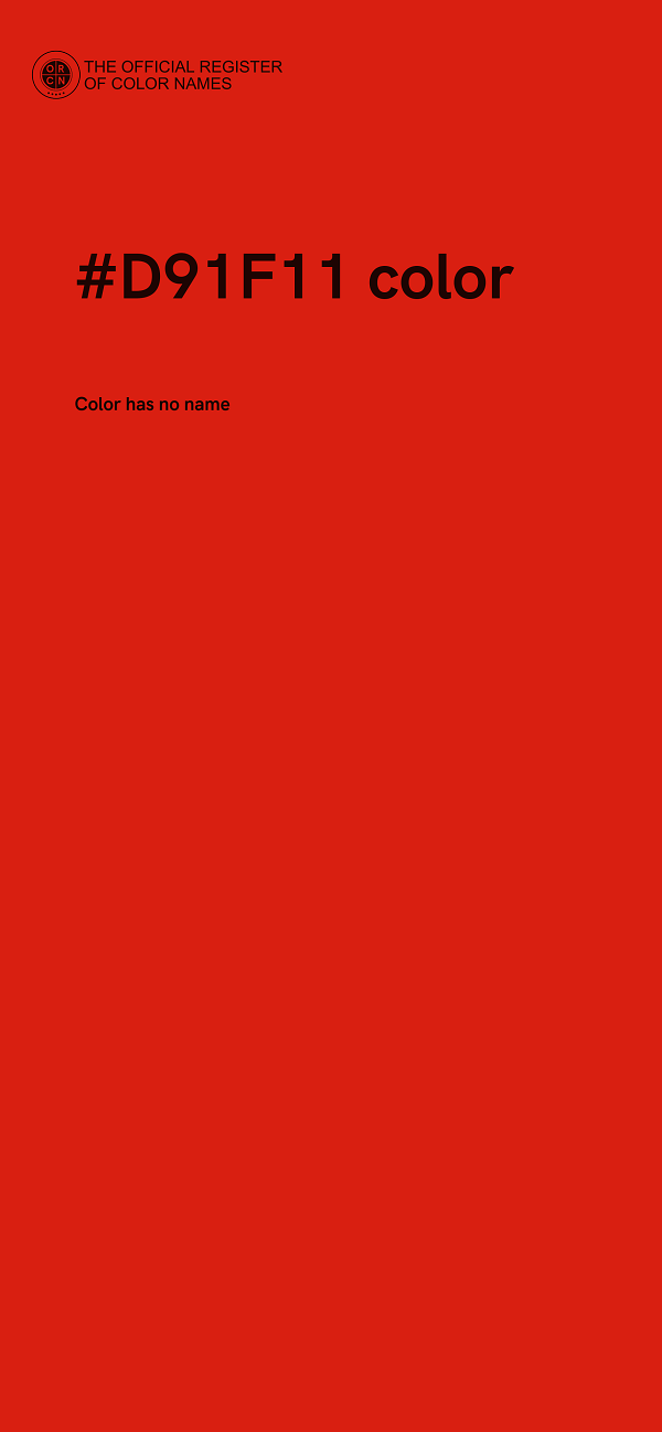 #D91F11 color image