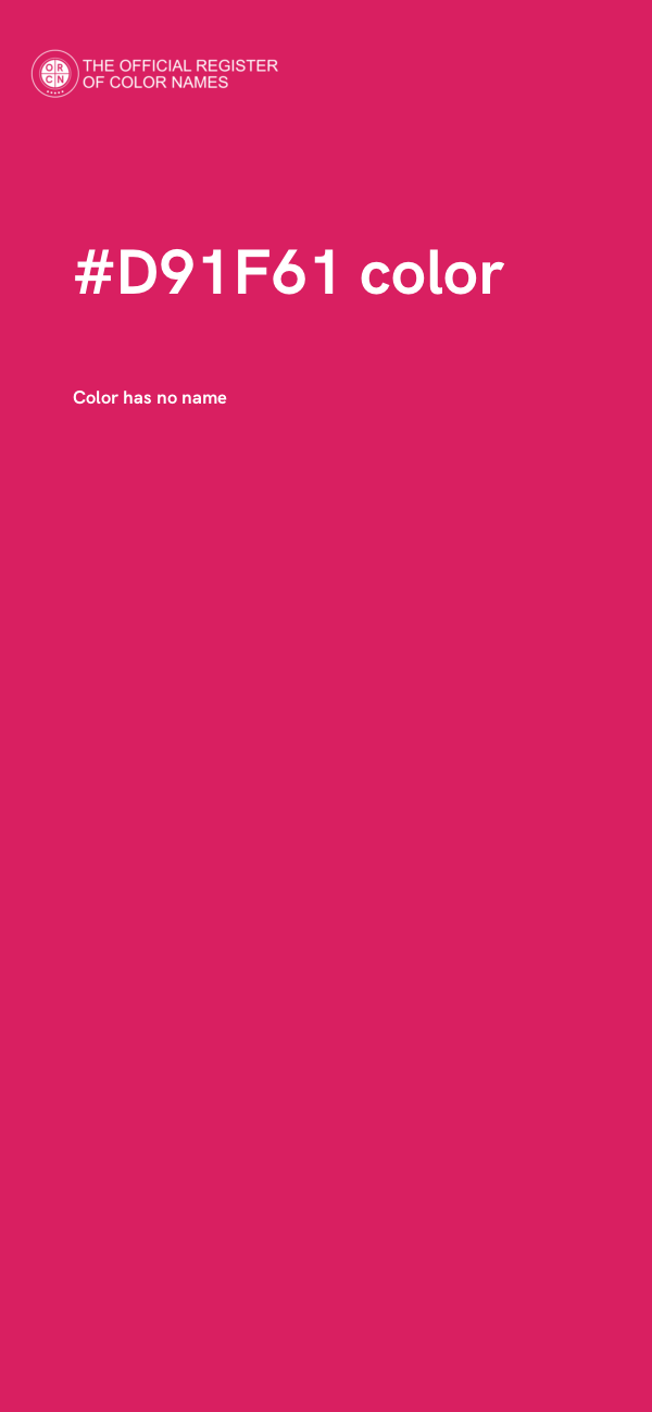 #D91F61 color image