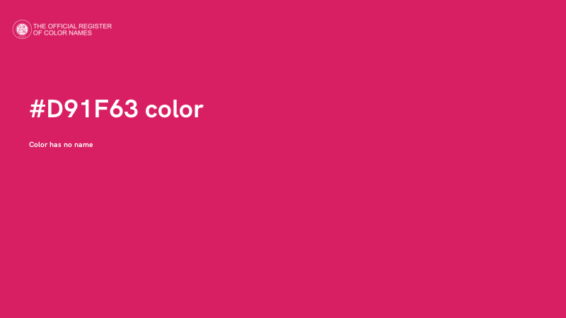 #D91F63 color image
