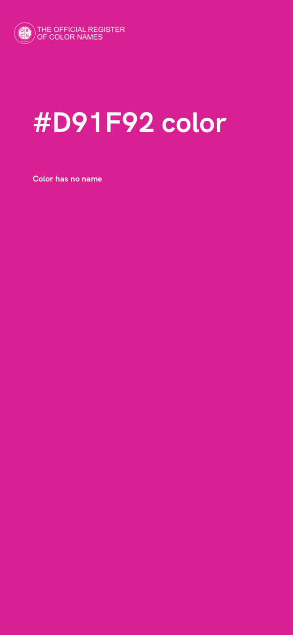 #D91F92 color image