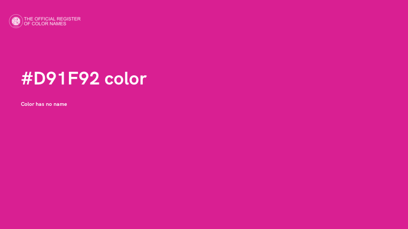 #D91F92 color image