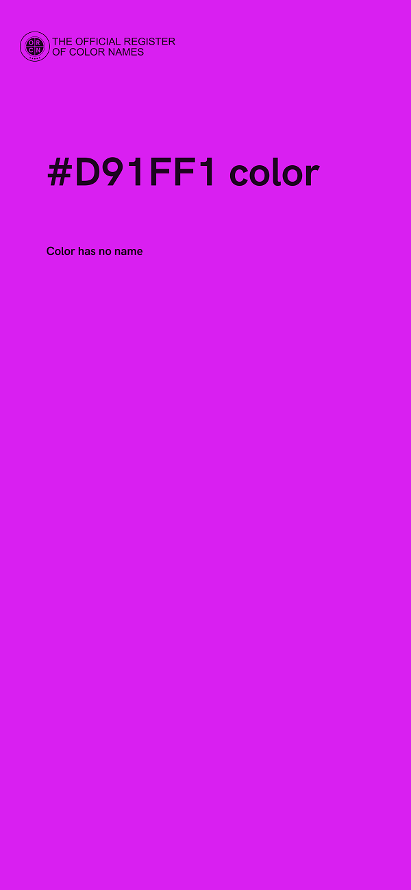 #D91FF1 color image