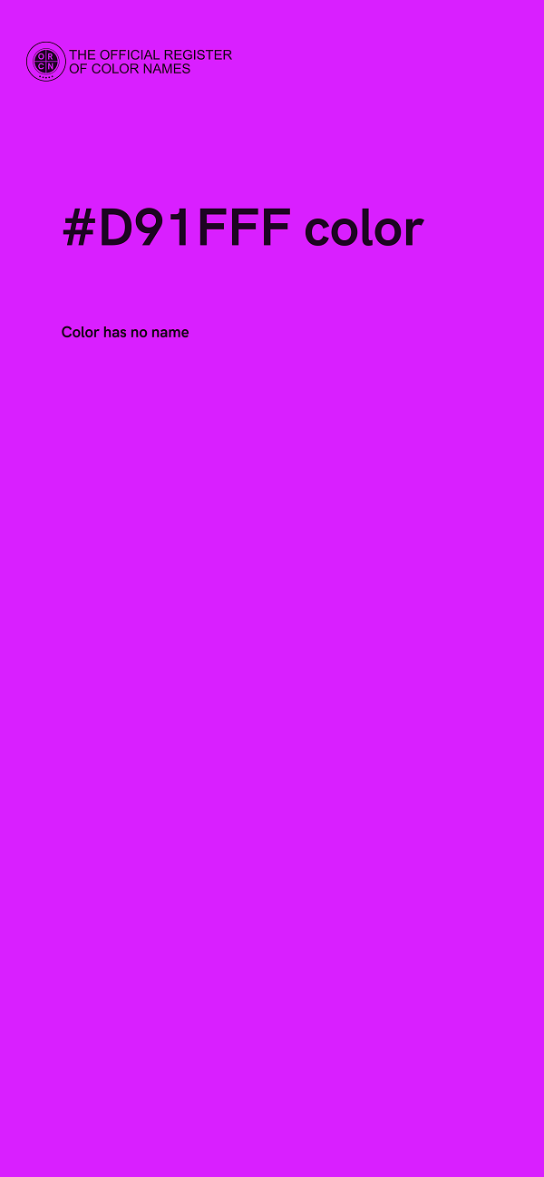 #D91FFF color image