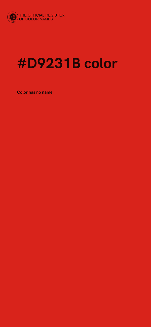 #D9231B color image