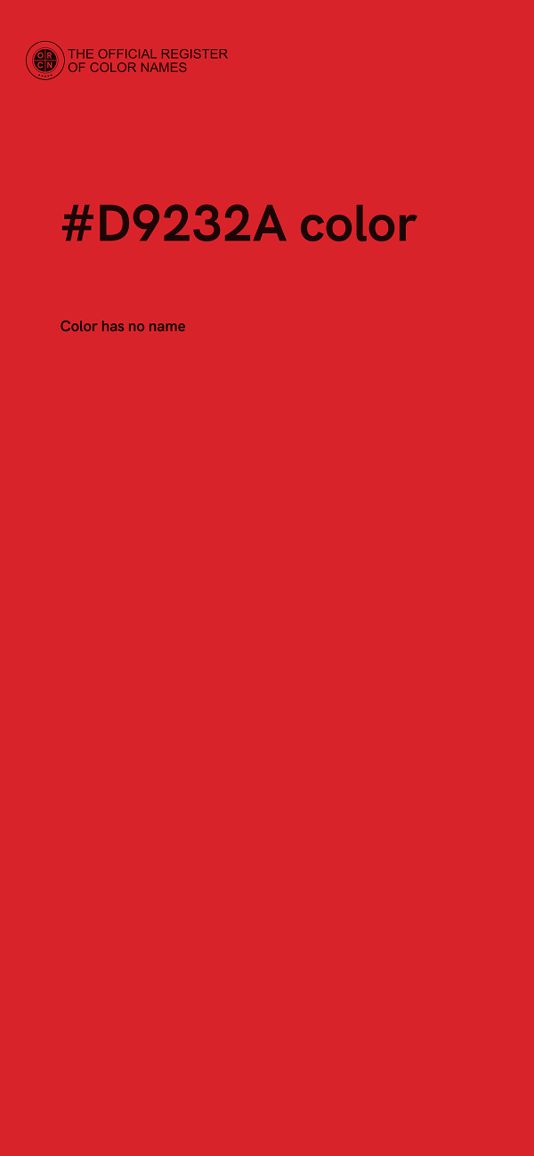 #D9232A color image