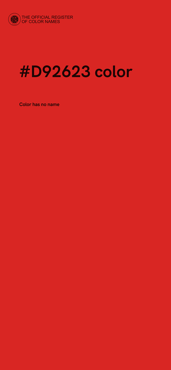 #D92623 color image