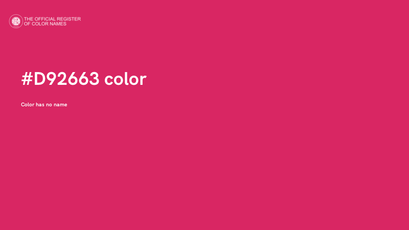 #D92663 color image
