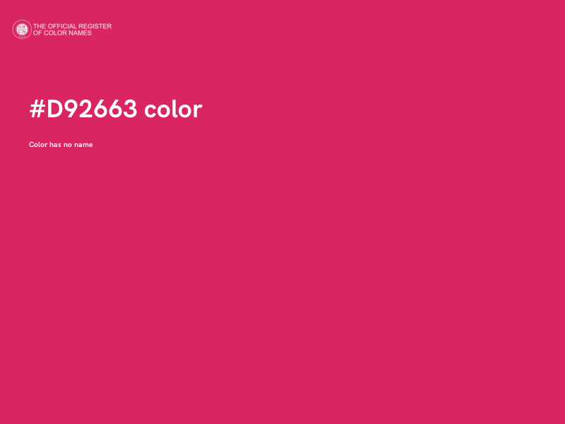 #D92663 color image