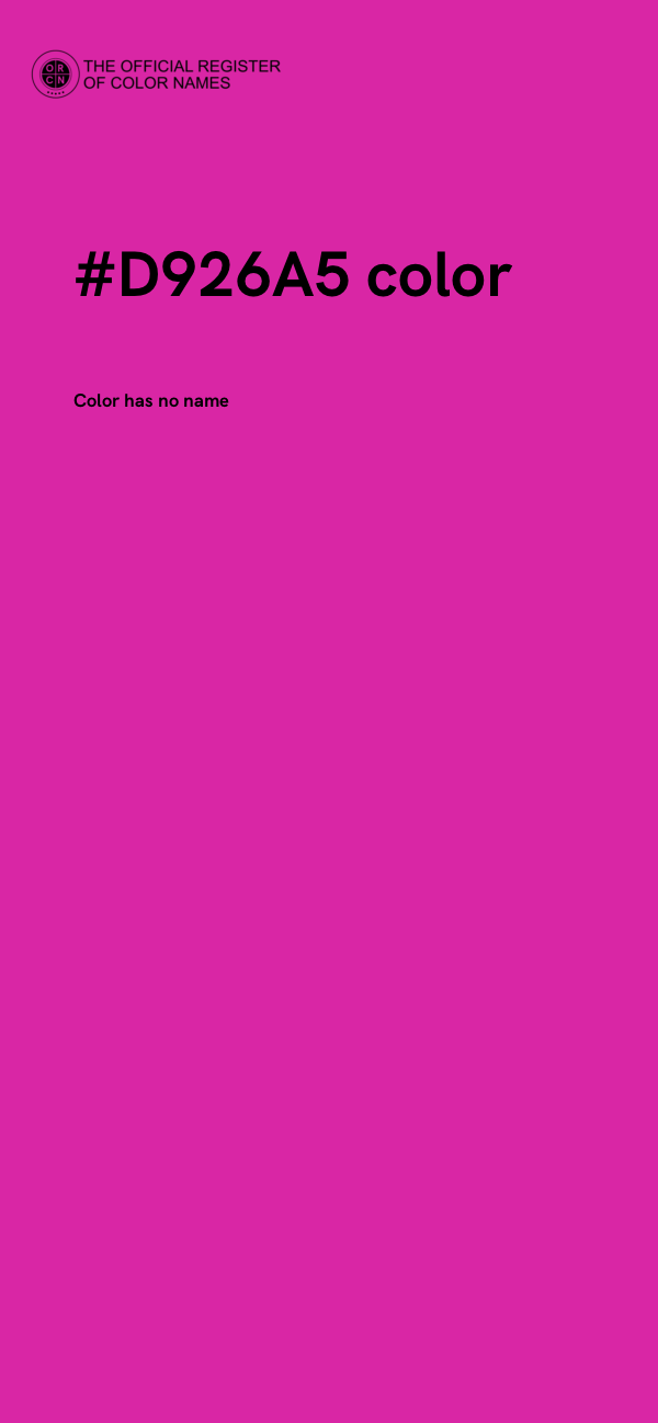 #D926A5 color image