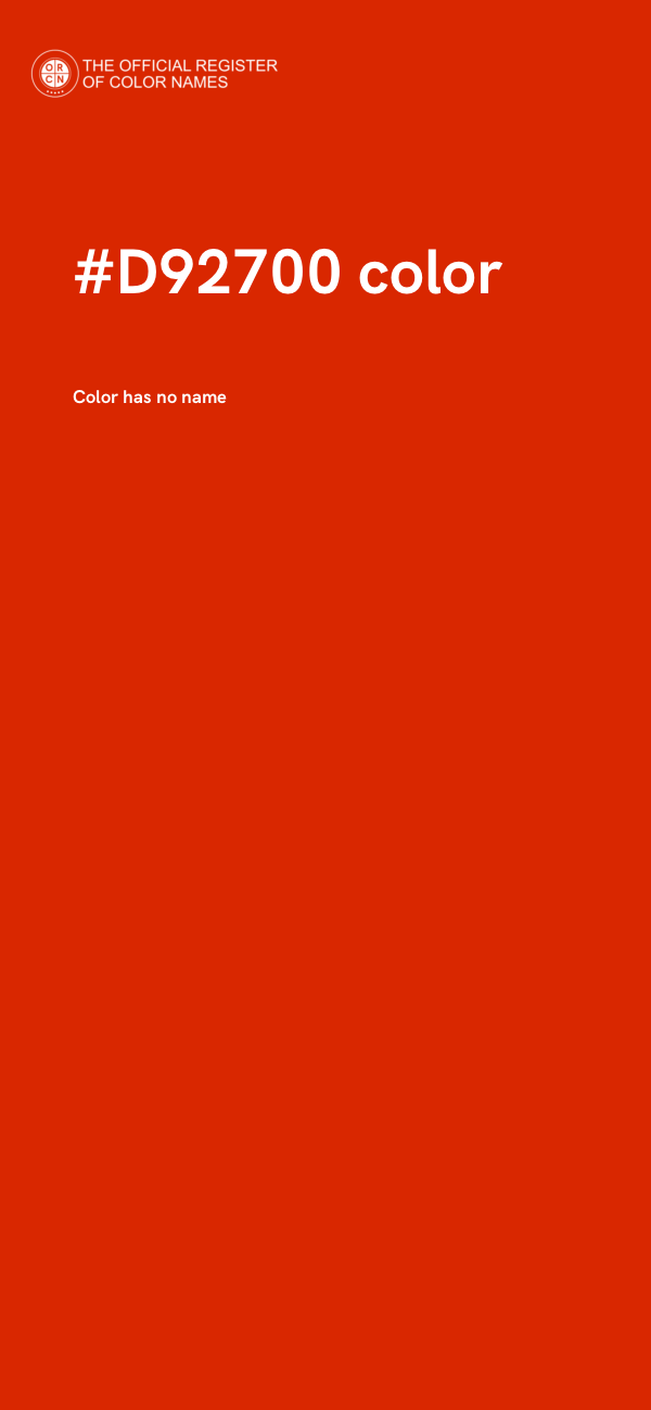 #D92700 color image