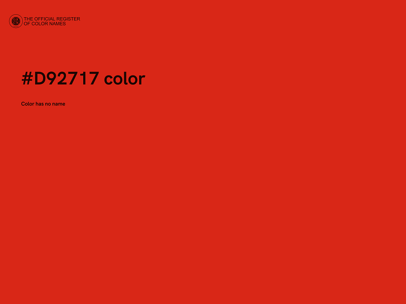 #D92717 color image