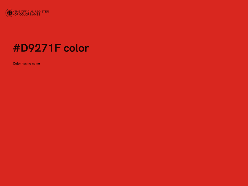 #D9271F color image