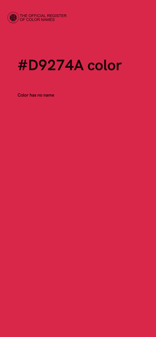 #D9274A color image