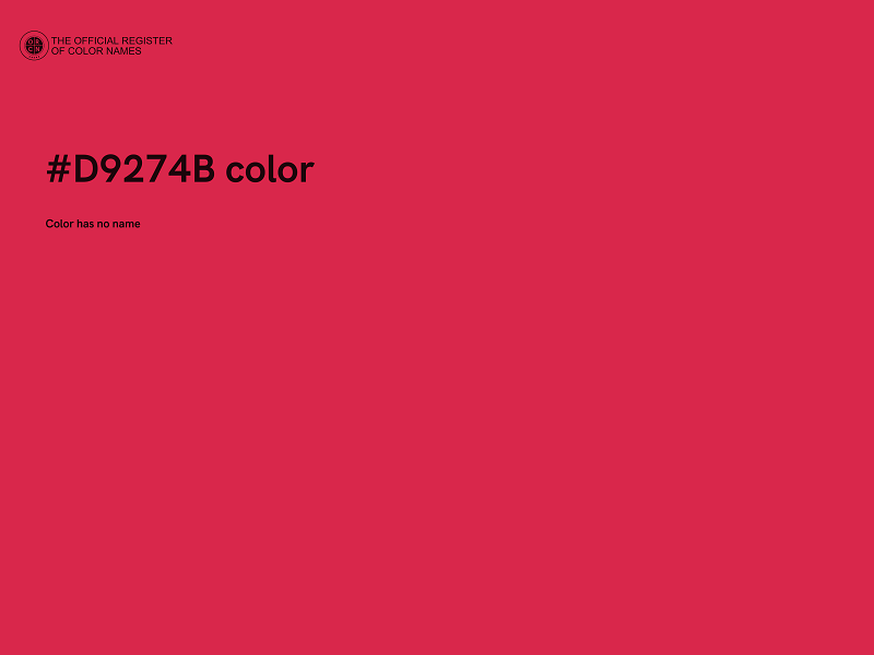 #D9274B color image