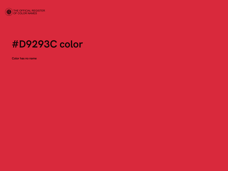 #D9293C color image