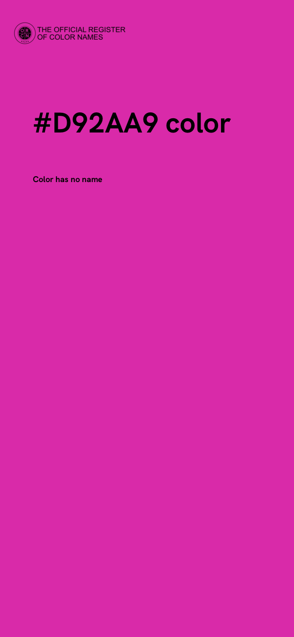 #D92AA9 color image