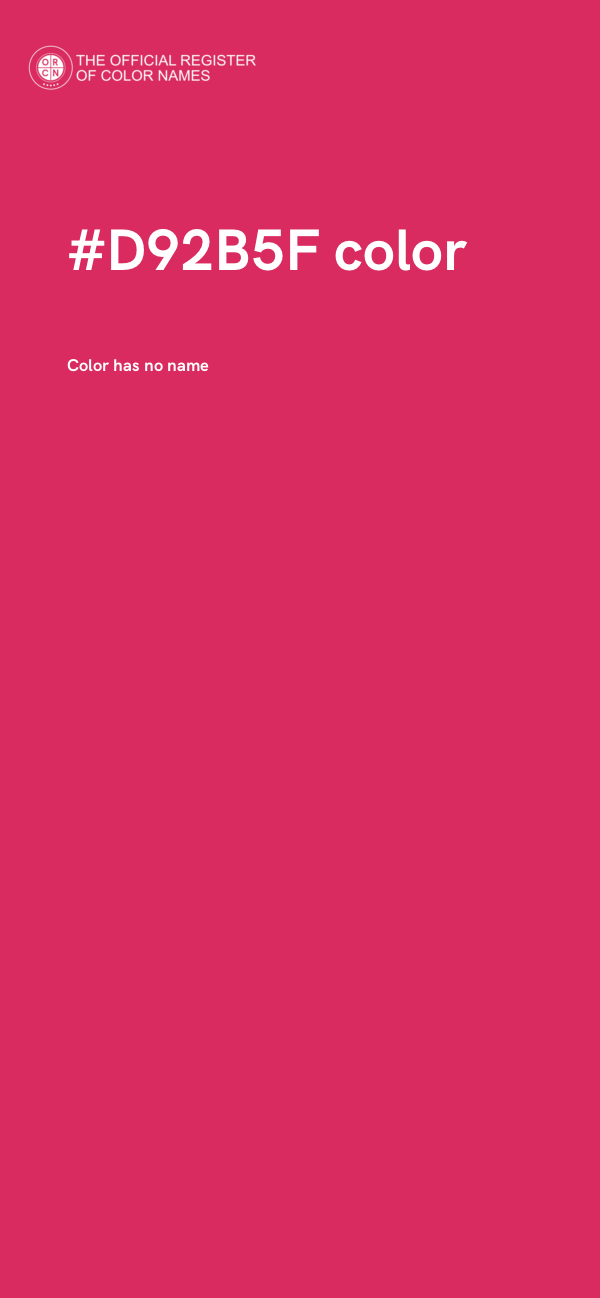#D92B5F color image
