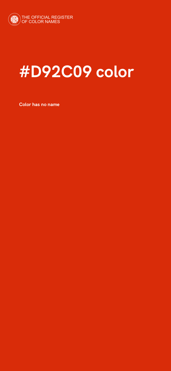 #D92C09 color image