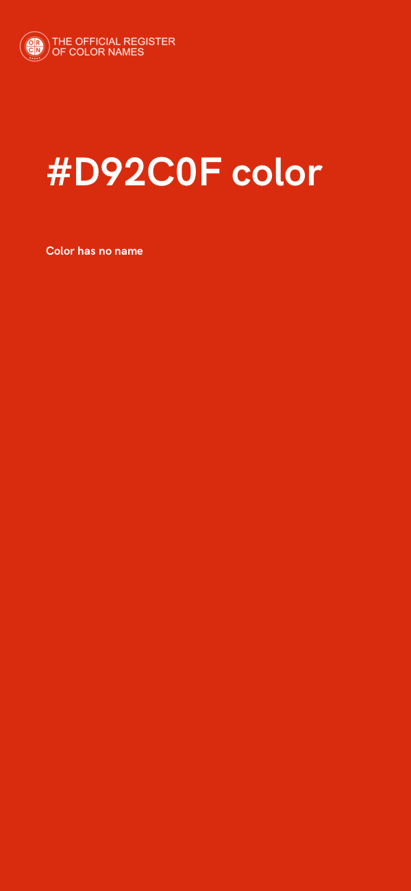 #D92C0F color image