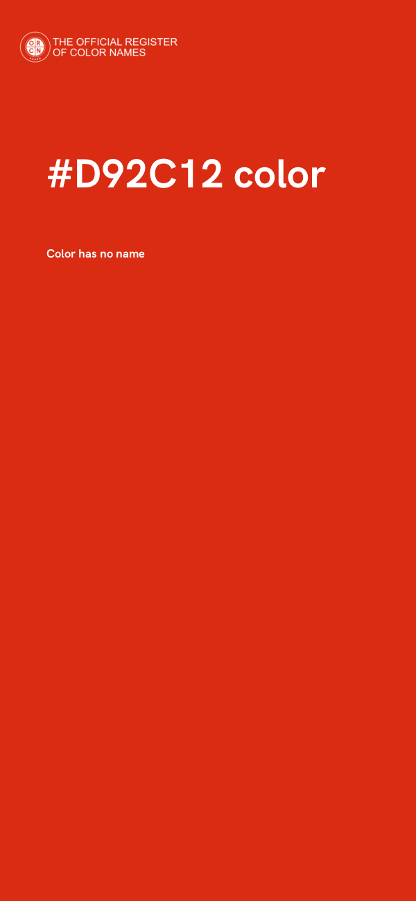 #D92C12 color image
