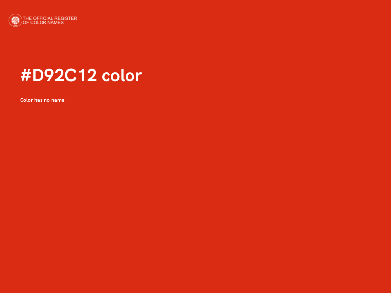 #D92C12 color image