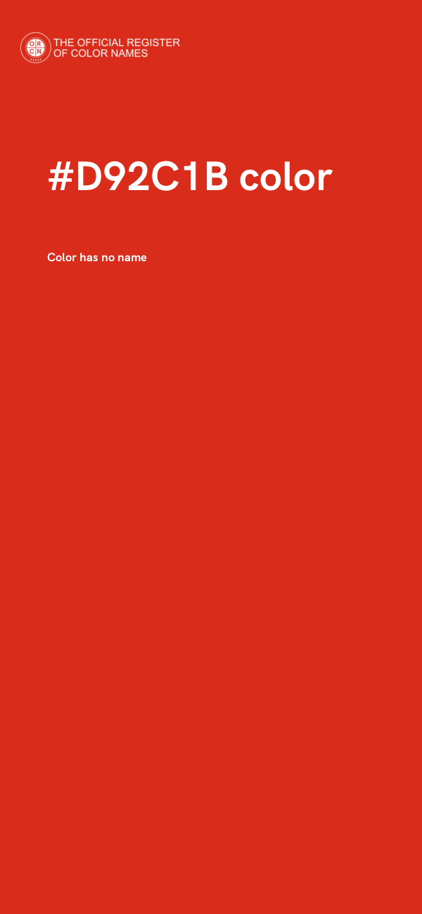 #D92C1B color image