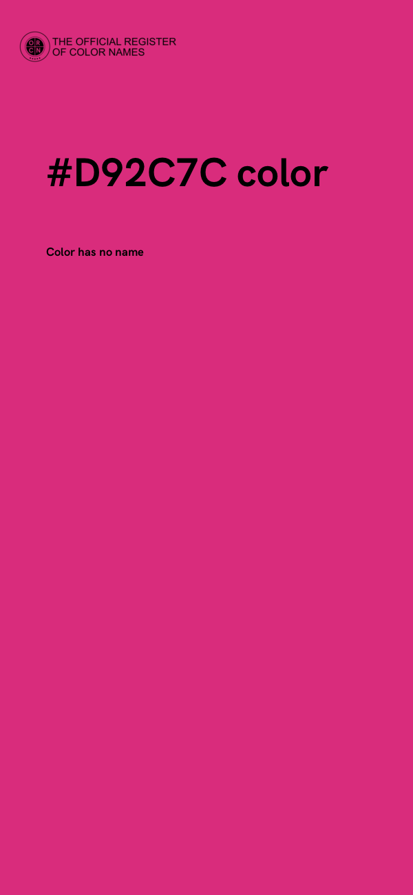 #D92C7C color image