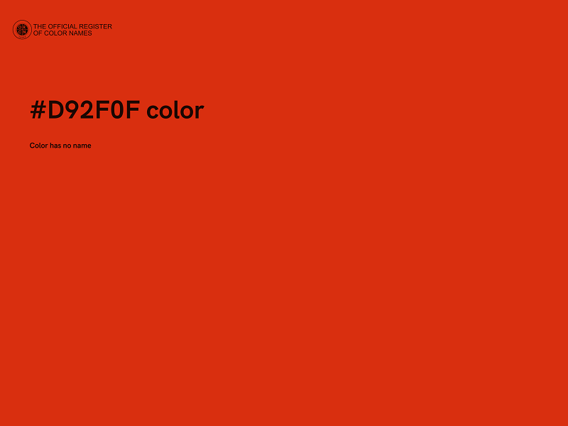 #D92F0F color image