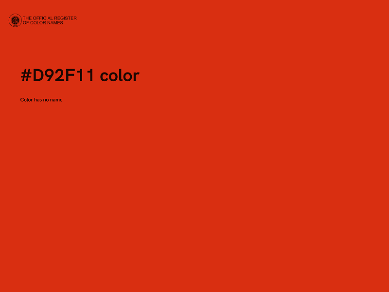 #D92F11 color image