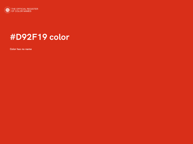 #D92F19 color image