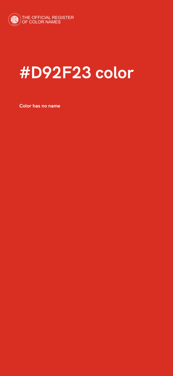 #D92F23 color image