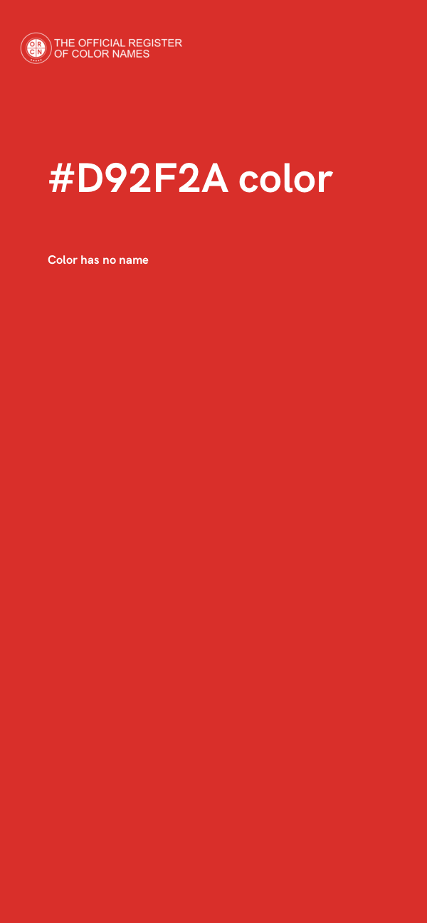 #D92F2A color image