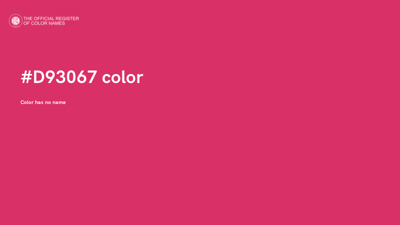 #D93067 color image