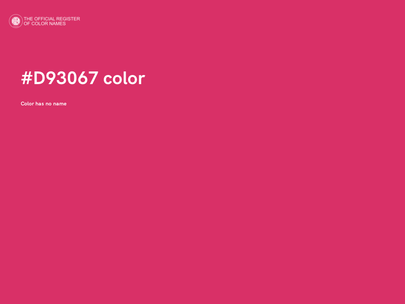 #D93067 color image