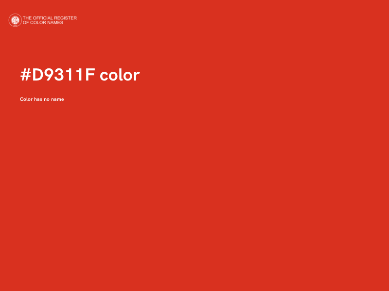 #D9311F color image