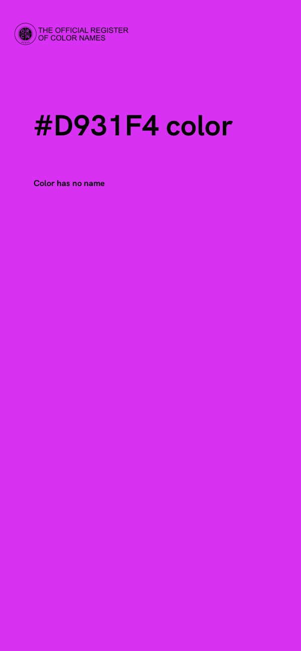 #D931F4 color image