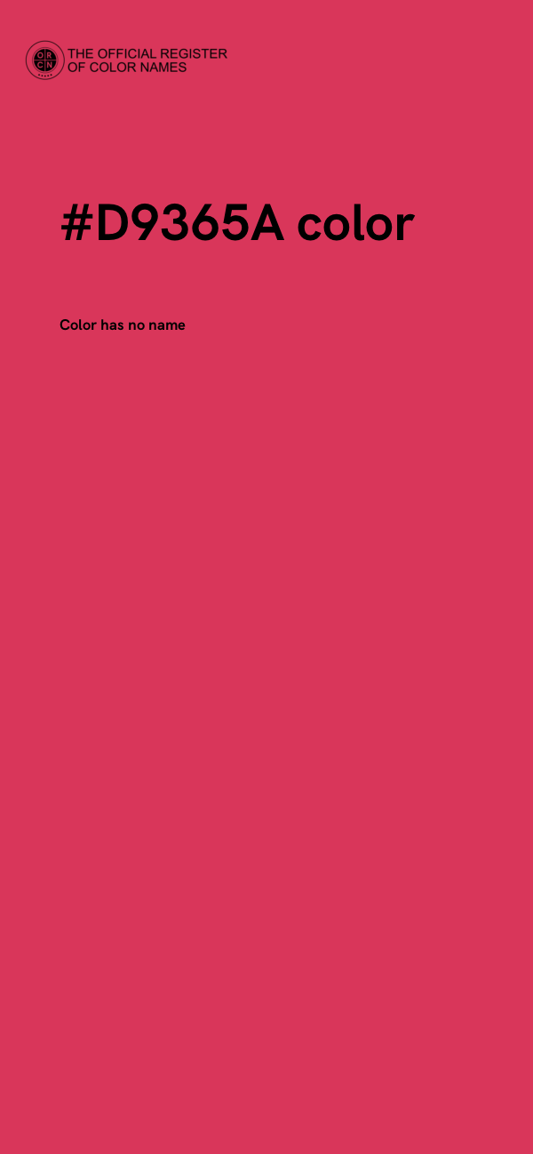 #D9365A color image