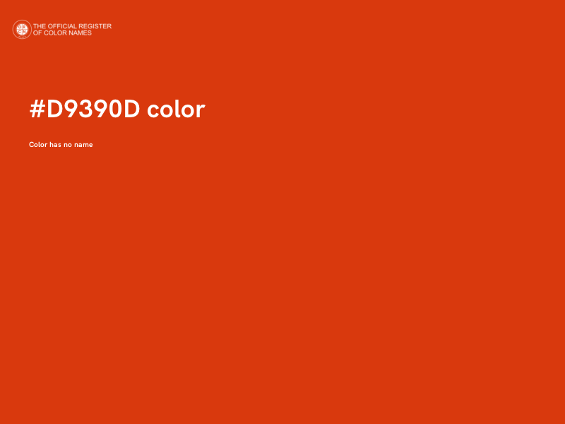 #D9390D color image