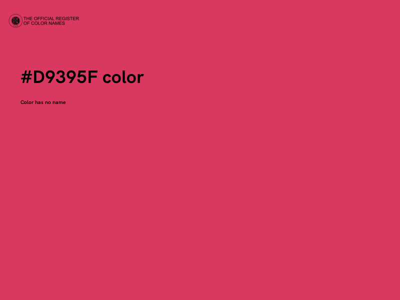#D9395F color image